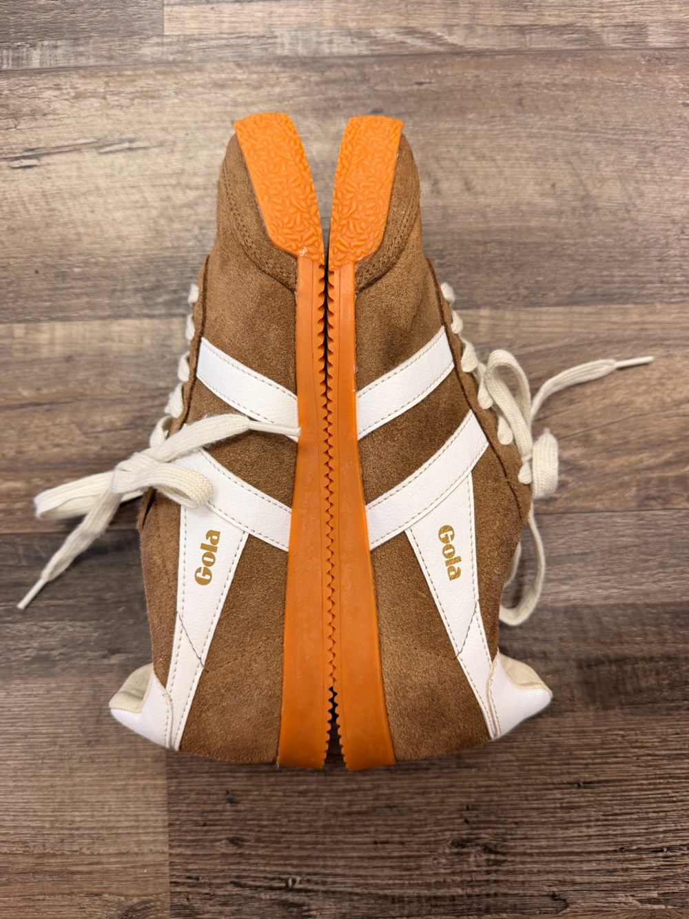 Gola Elan Tobacco White Suede Nubuck Leather Sneakers Shoe Size 8 - Picture 4 of 7